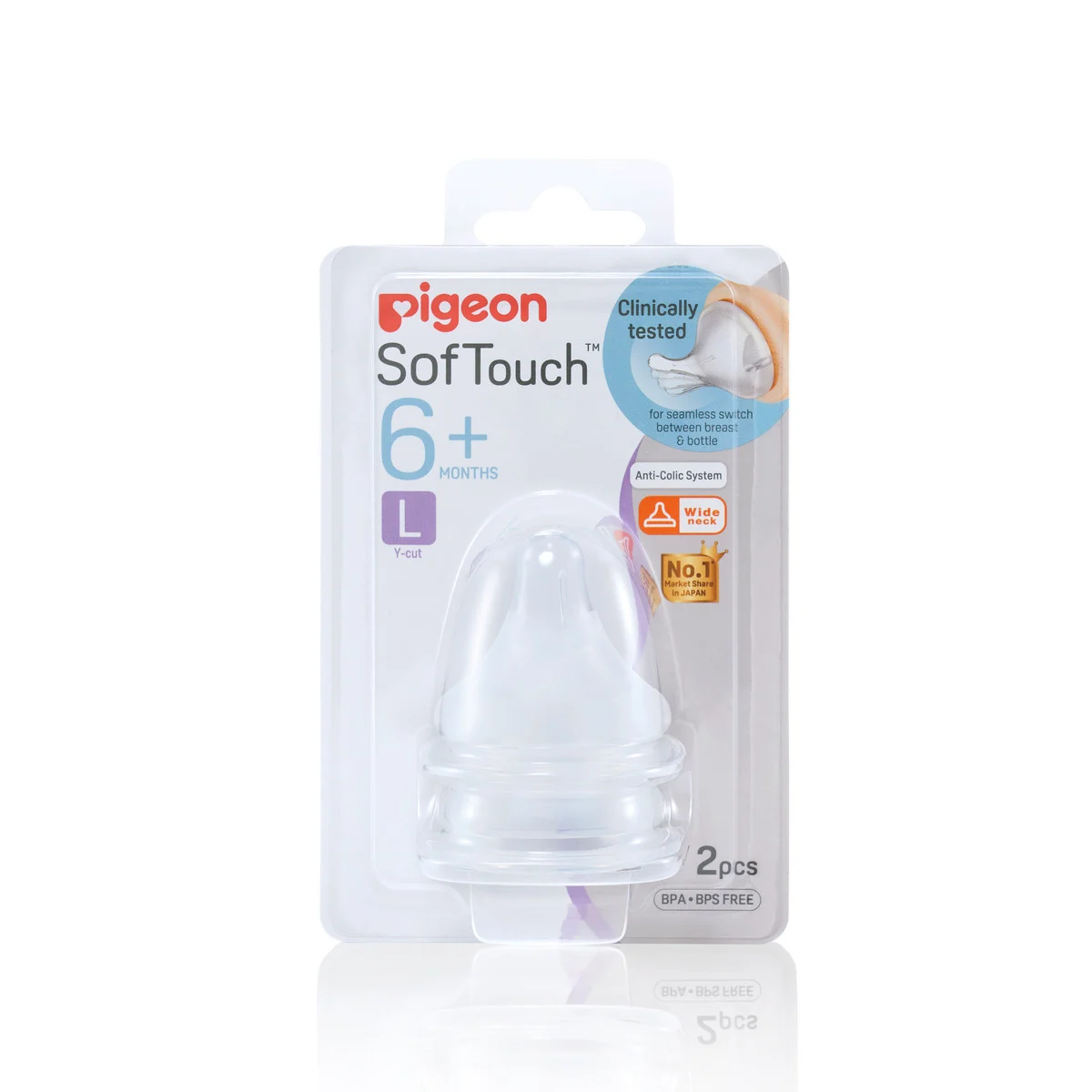 NÚM SILICONE Siêu mềm Pigeon VI/2 Size L