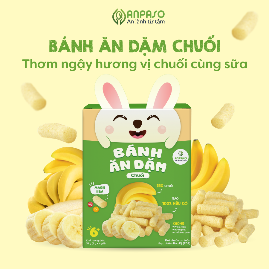 Bánh ăn dặm ANPASO chuối
