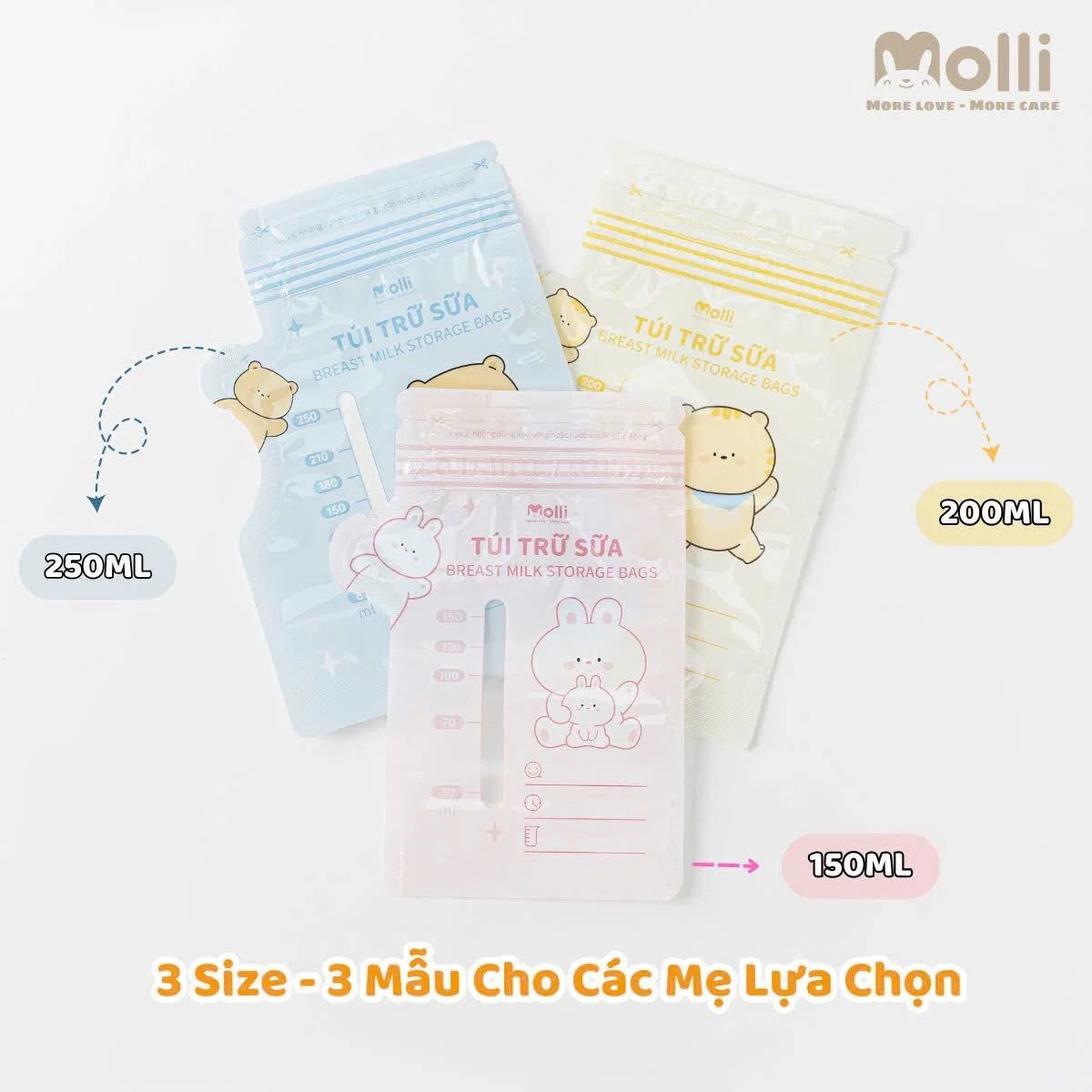 Túi Trữ Sữa Molli 250ml