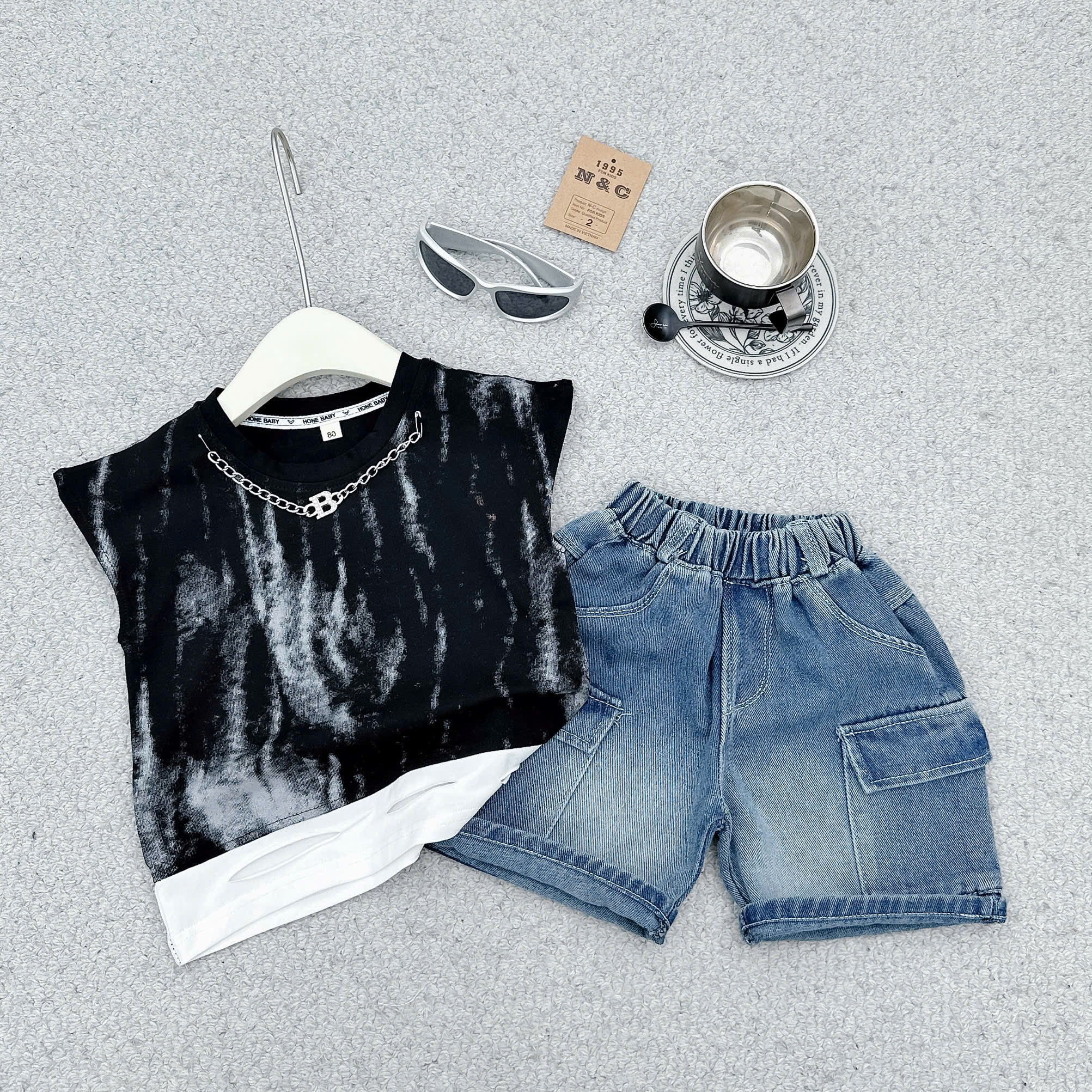 B64 BỘ BA LỖ QUẦN BÒ LOANG 2 MÀU - A201.596