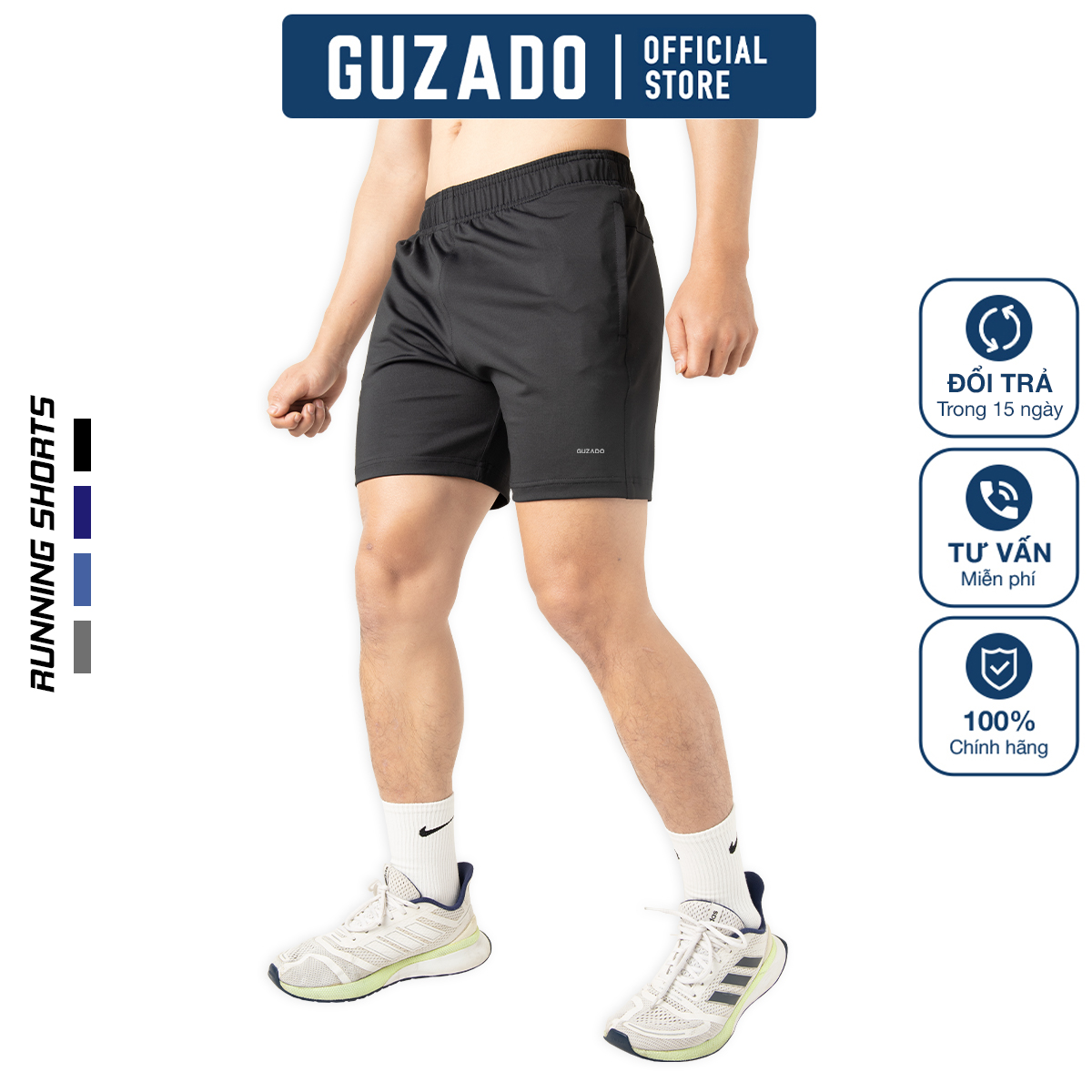 Quần Đùi Nam GUZADO Dáng Run, Vận Động Thoải Mái GSR10