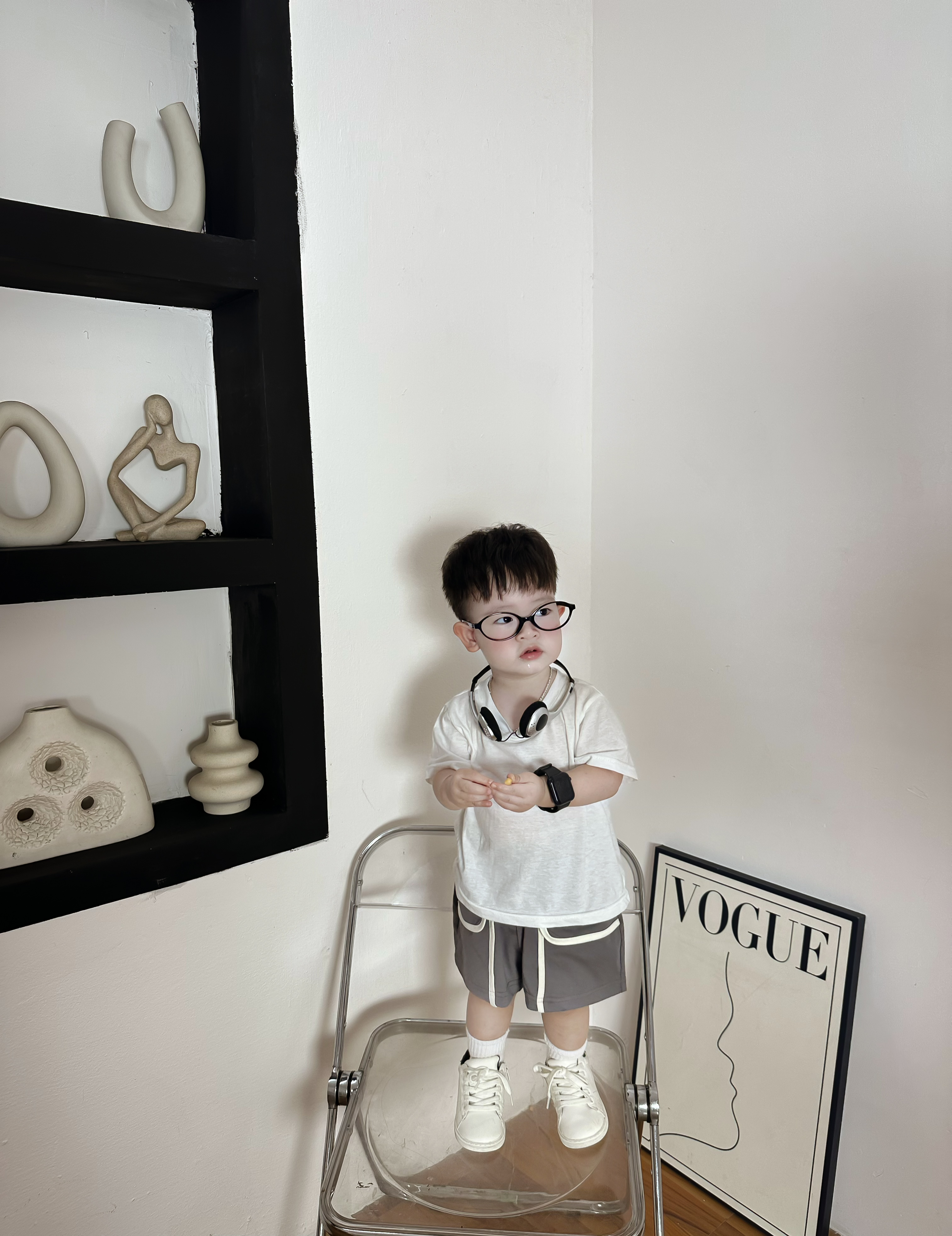 QC2301- quần đùi viền túi bé trai