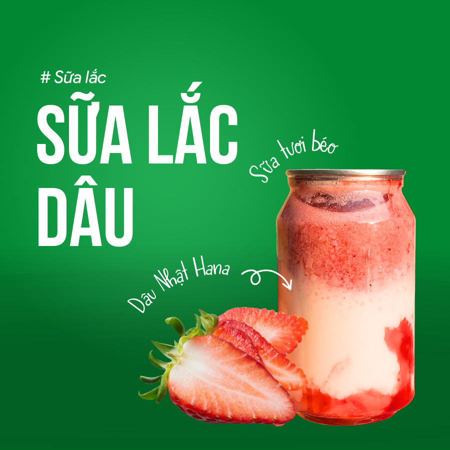 Sữa Lắc Vị Dâu