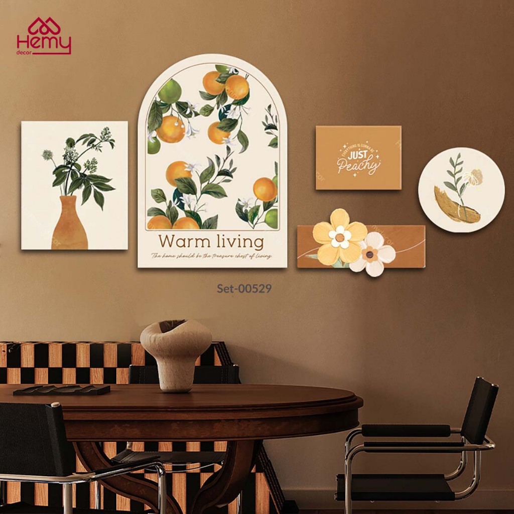 SET 5 Tranh Dán, Tường Mẫu Dễ Thương ,Trendy, Decor Phòng Khách, Phòng Ngủ, Spa, Phòng Nail, Mi - HeMy Decor