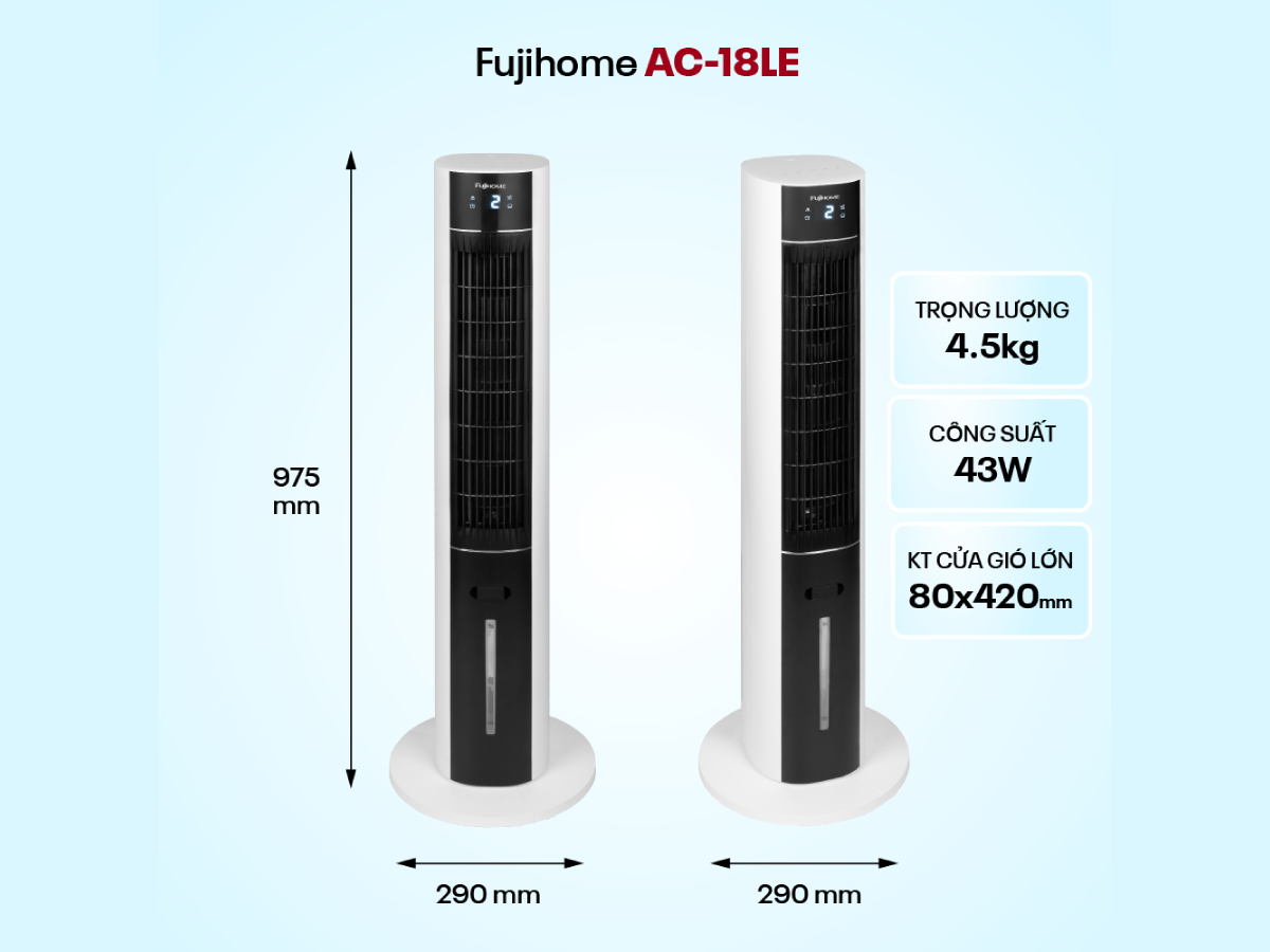 Quạt tháp hơi nước cao cấp Fujihome AC-18LE