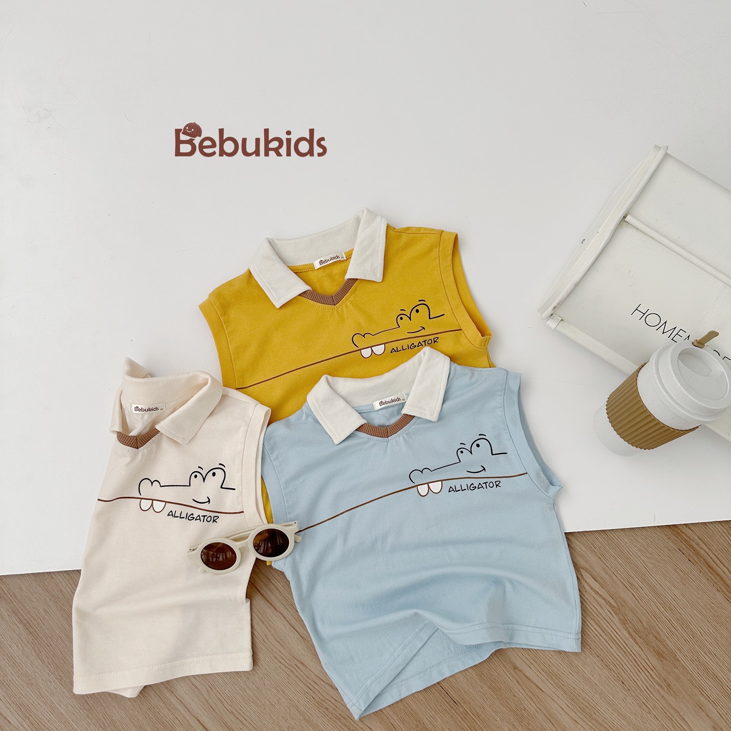 SB2344- bộ polo cổ v in chữ cá sấu ngực