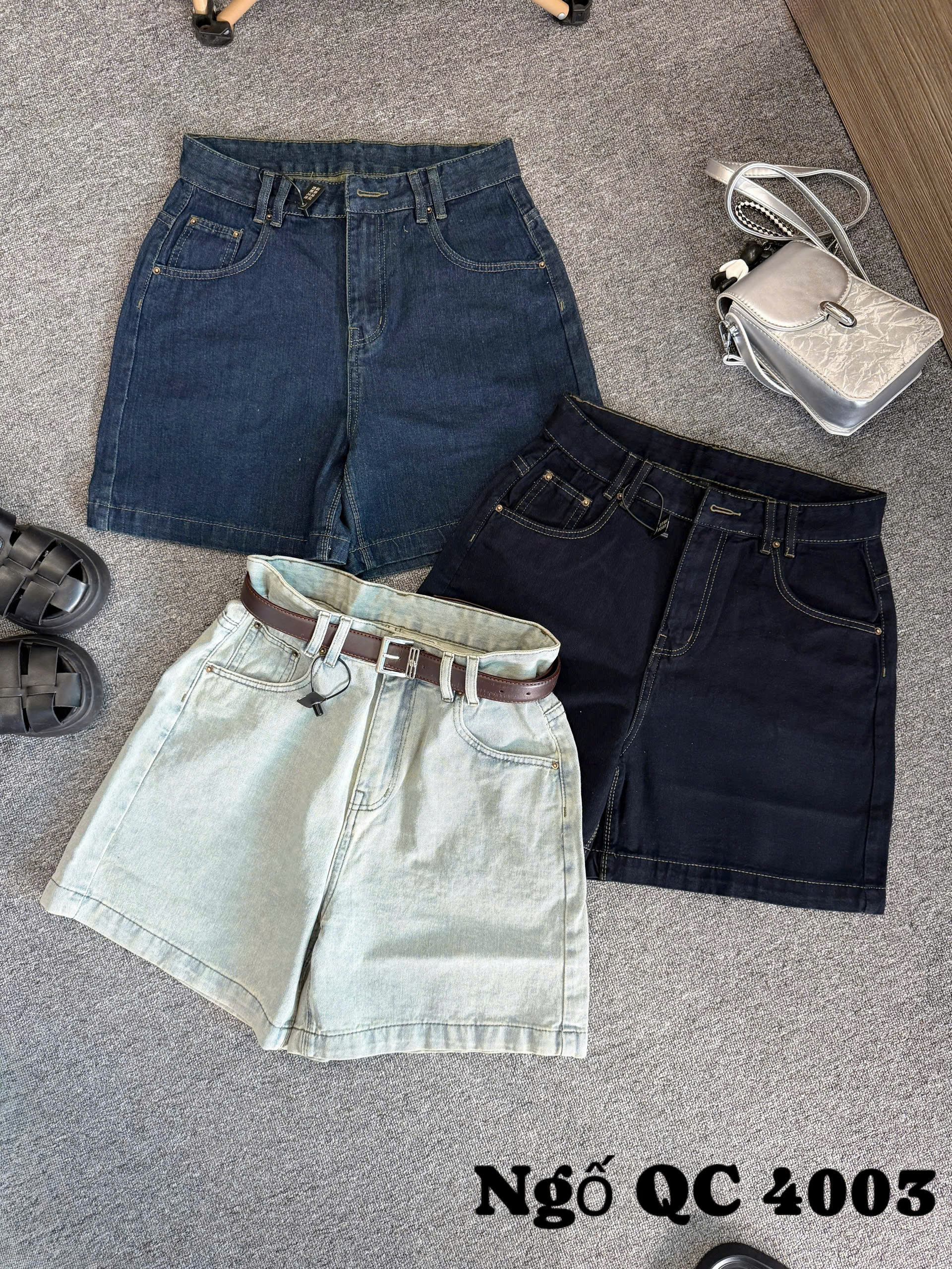 Quần ngố jean viền túi kiểu bigsize QSJ4003 dành cho nàng béo mập từ 55-90kg