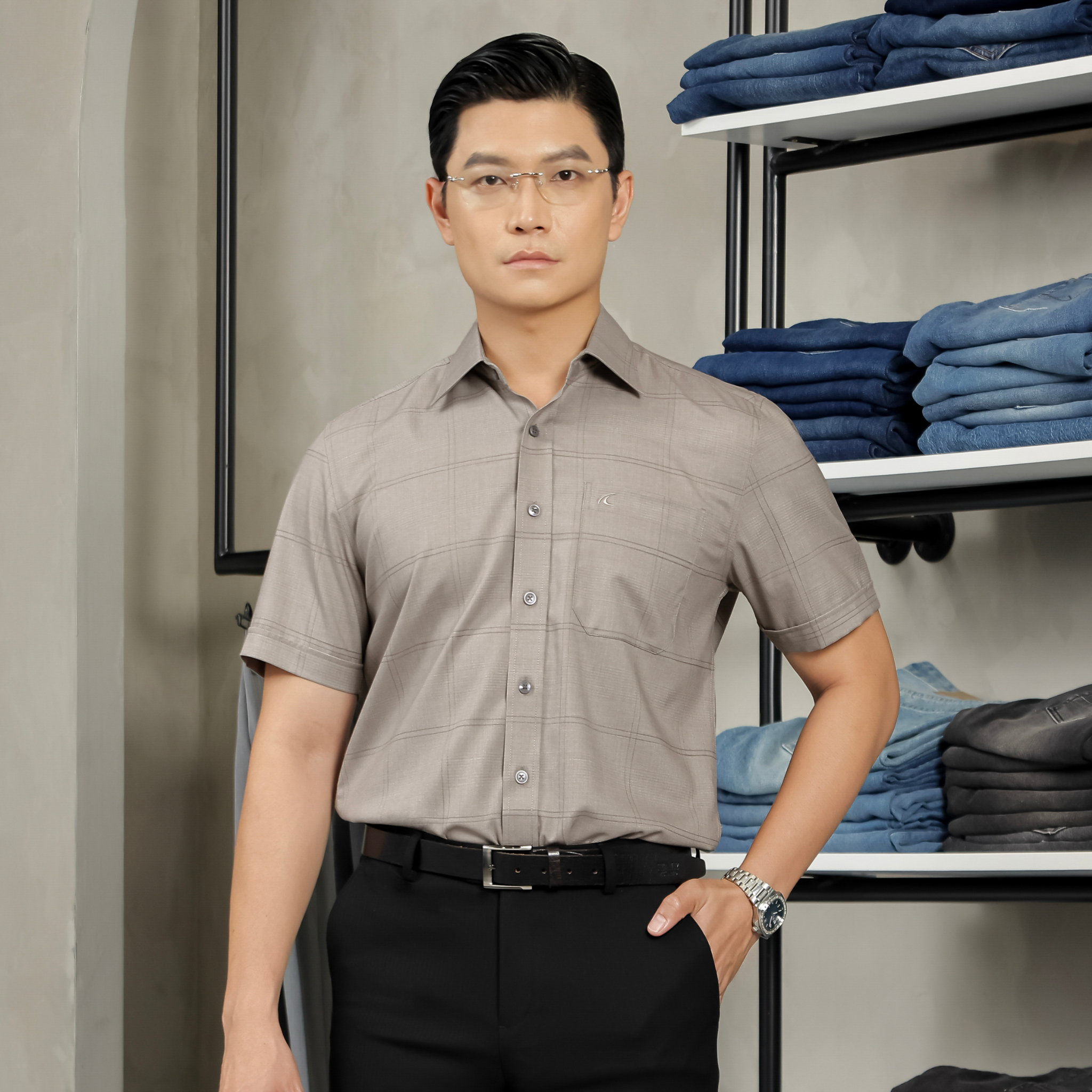 Áo Sơ Mi Sọc Classic S09