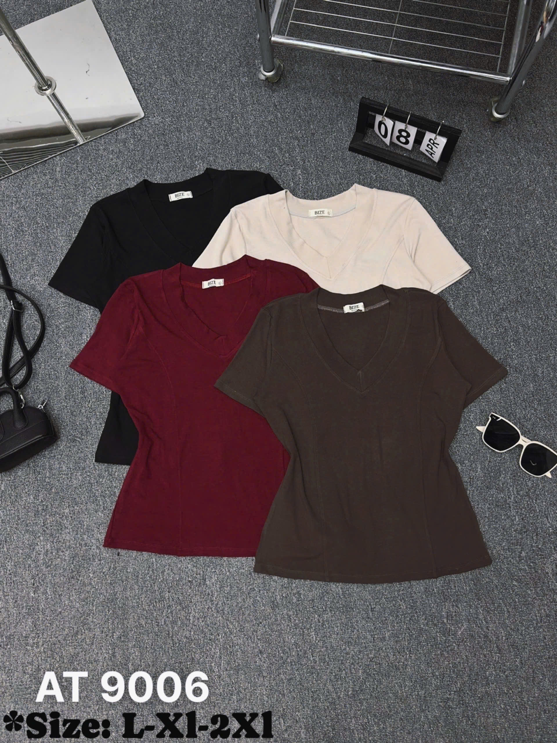 Áo thun cổ tim 4p bigsize AT9006 dành cho nàng béo mập từ 55-90kg