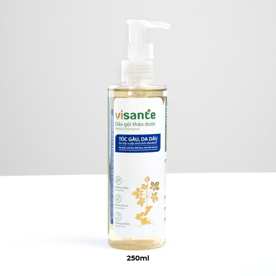 Dầu Gội Thảo Dược Sâm Visante Trị Gàu Giảm Bết Dầu 500ml – Cho Tóc Gàu Bết Dầu, Chiết Xuất Sâm — ảnh 2
