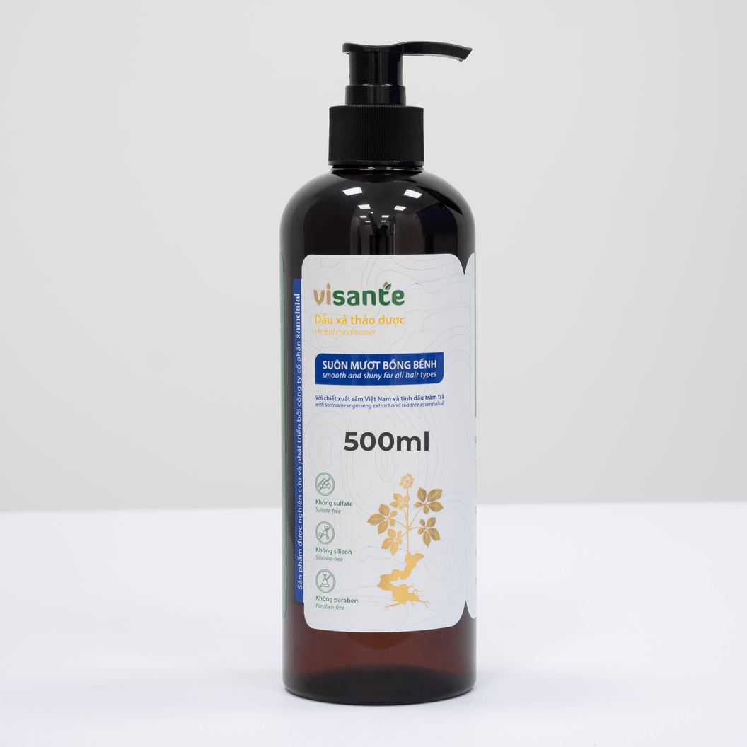 Dầu Xả Thảo Dược VISANTE Chiết Xuất Sâm Dưỡng Tóc Mềm Mượt 500ml — ảnh 4