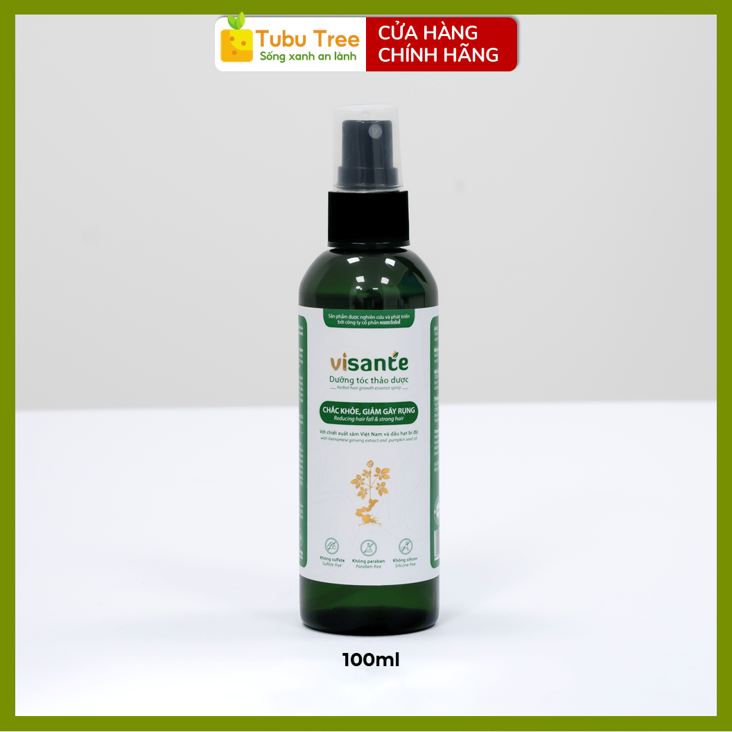 Xịt Dưỡng Tóc VISANTE Thảo Dược Chiết Xuất Sâm Ngăn Rụng Tóc 100ml — ảnh 2