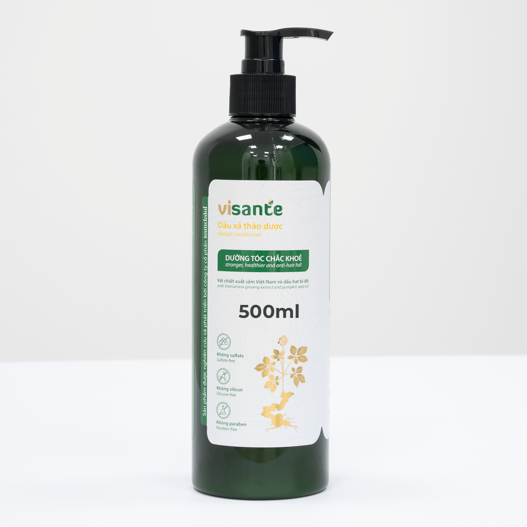 Dầu Xả Thảo Dược VISANTE Chiết Xuất Sâm Dưỡng Tóc Mềm Mượt 500ml — ảnh 2