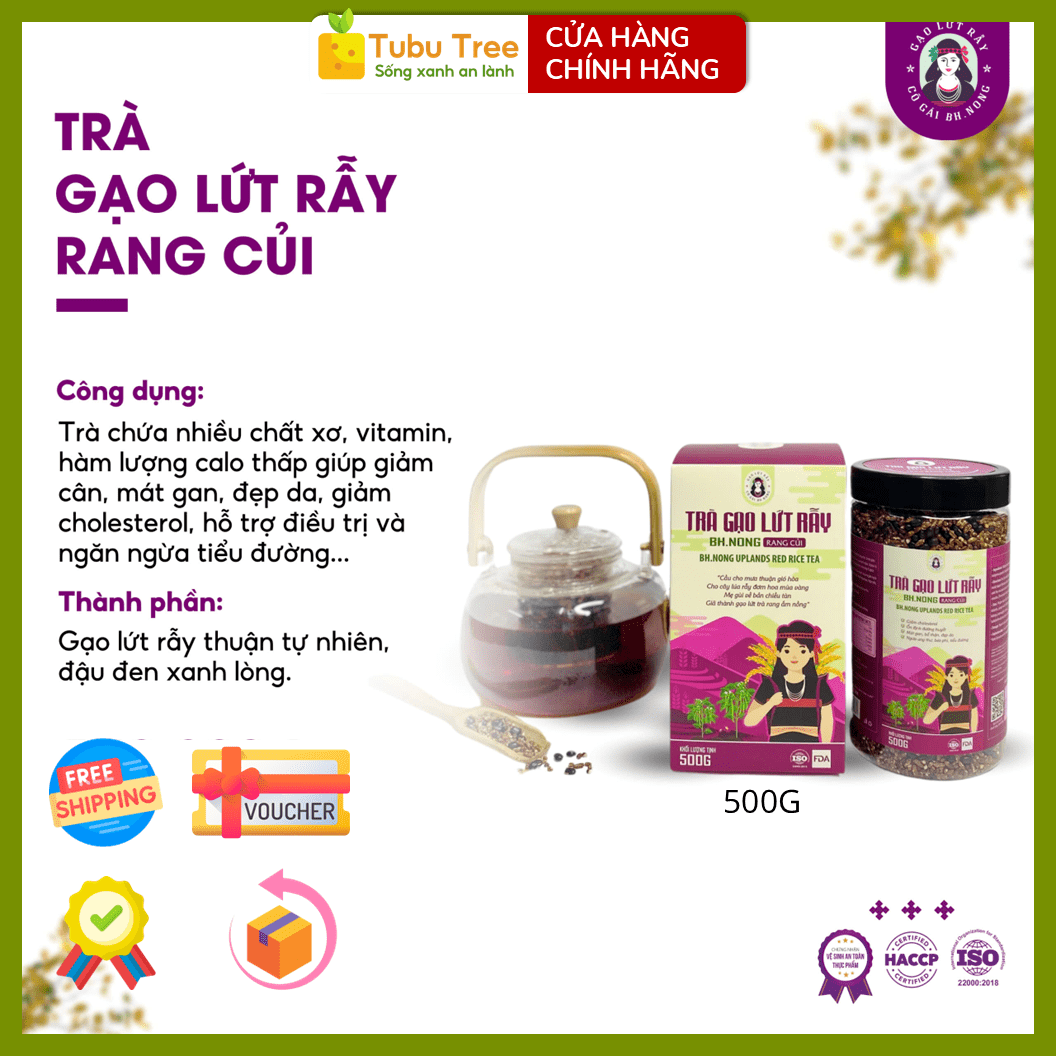 Trà gạo lứt rẫy đậu đen BH.NONG 500g — ảnh 2