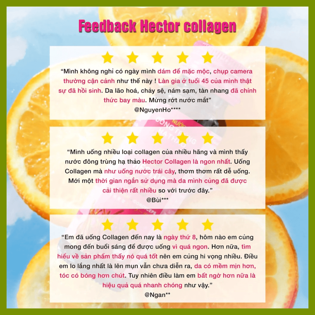 Nước Nấm Đông Trùng Hạ Thảo Hector Collagen 50ml x 10 bổ sung collagen hỗ trợ đẹp da — ảnh 9