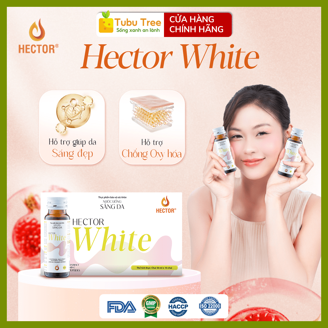 Nước Uống Sáng Da HECTOR White Collagen Đông Trùng Hạ Thảo 50ml x 10 Lọ — ảnh 7