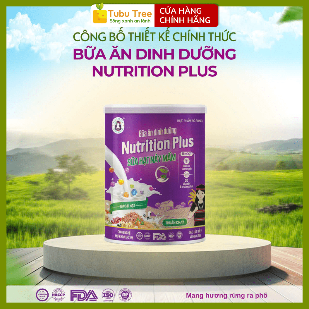 Sữa Hạt Gạo Lứt Nảy Mầm BH.NONG Không Đường 400g gồm 18 loại hạt, thuần chay