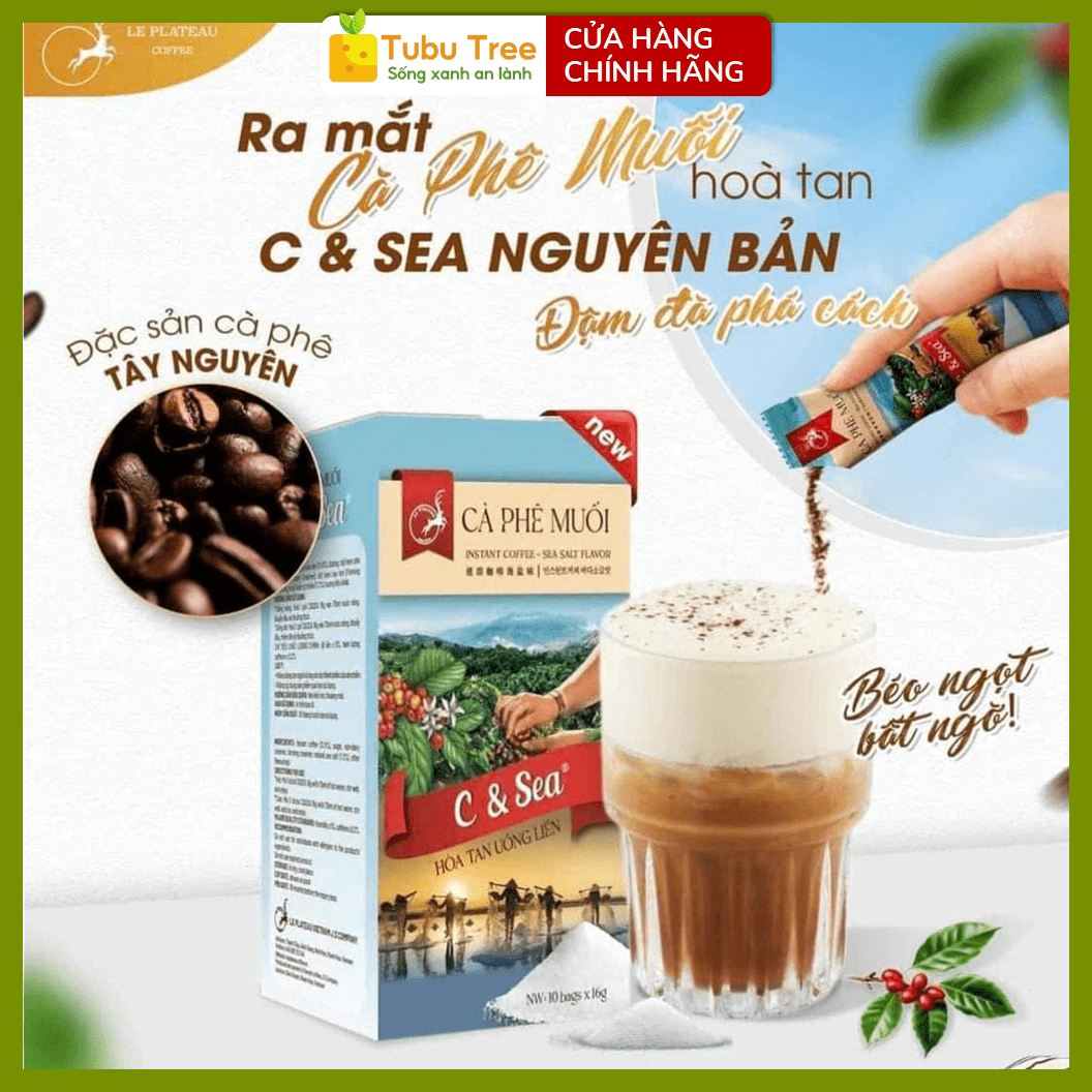 Cà Phê Muối C&Sea Đậm Đà Thơm Béo Chuẩn Gu Huế Hộp 16g x 10 gói — ảnh 6
