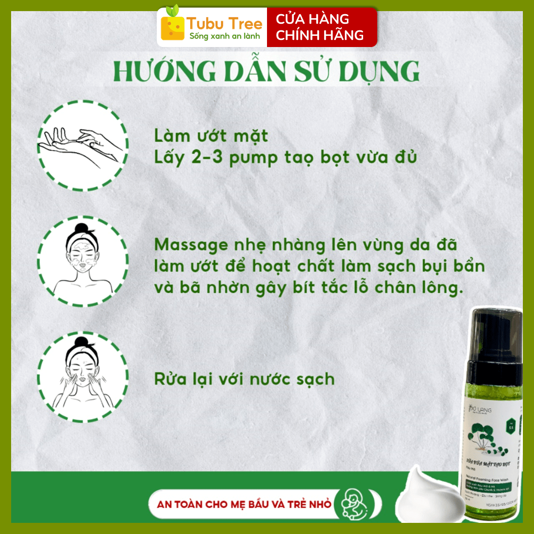 Sửa rửa mặt tạo bọt PƠ LANG 150ml — ảnh 5