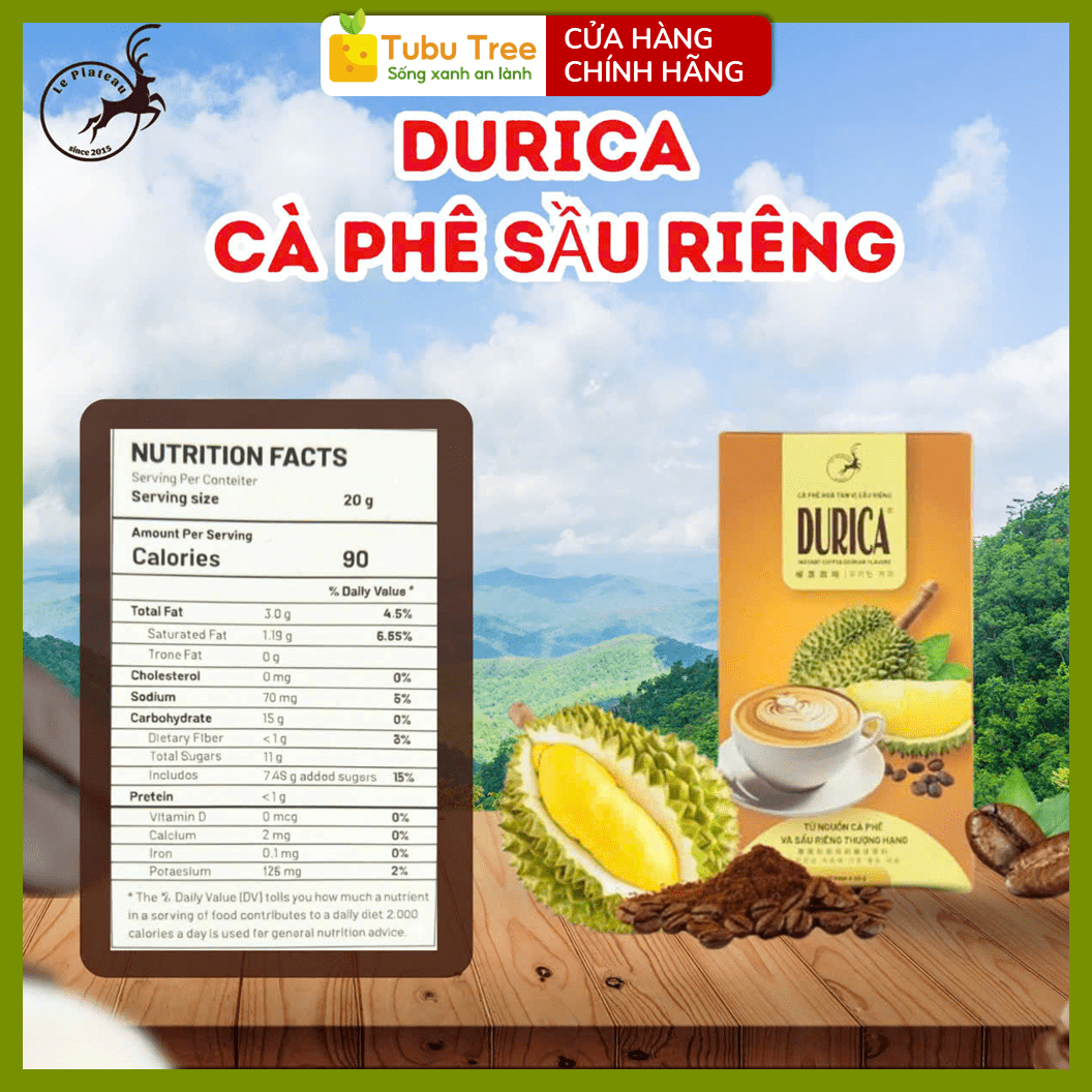 Cà Phê Sầu Riêng Thơm Béo DURICA Le Plateau Hộp g x 10 Gói — ảnh 2