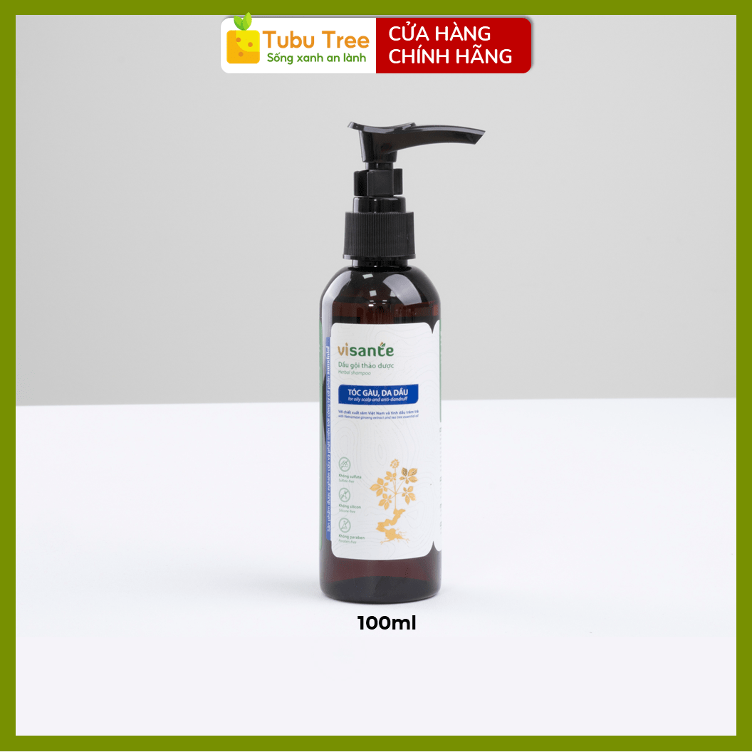 Dầu Gội Thảo Dược Sâm Visante Trị Gàu Giảm Bết Dầu 500ml – Cho Tóc Gàu Bết Dầu, Chiết Xuất Sâm