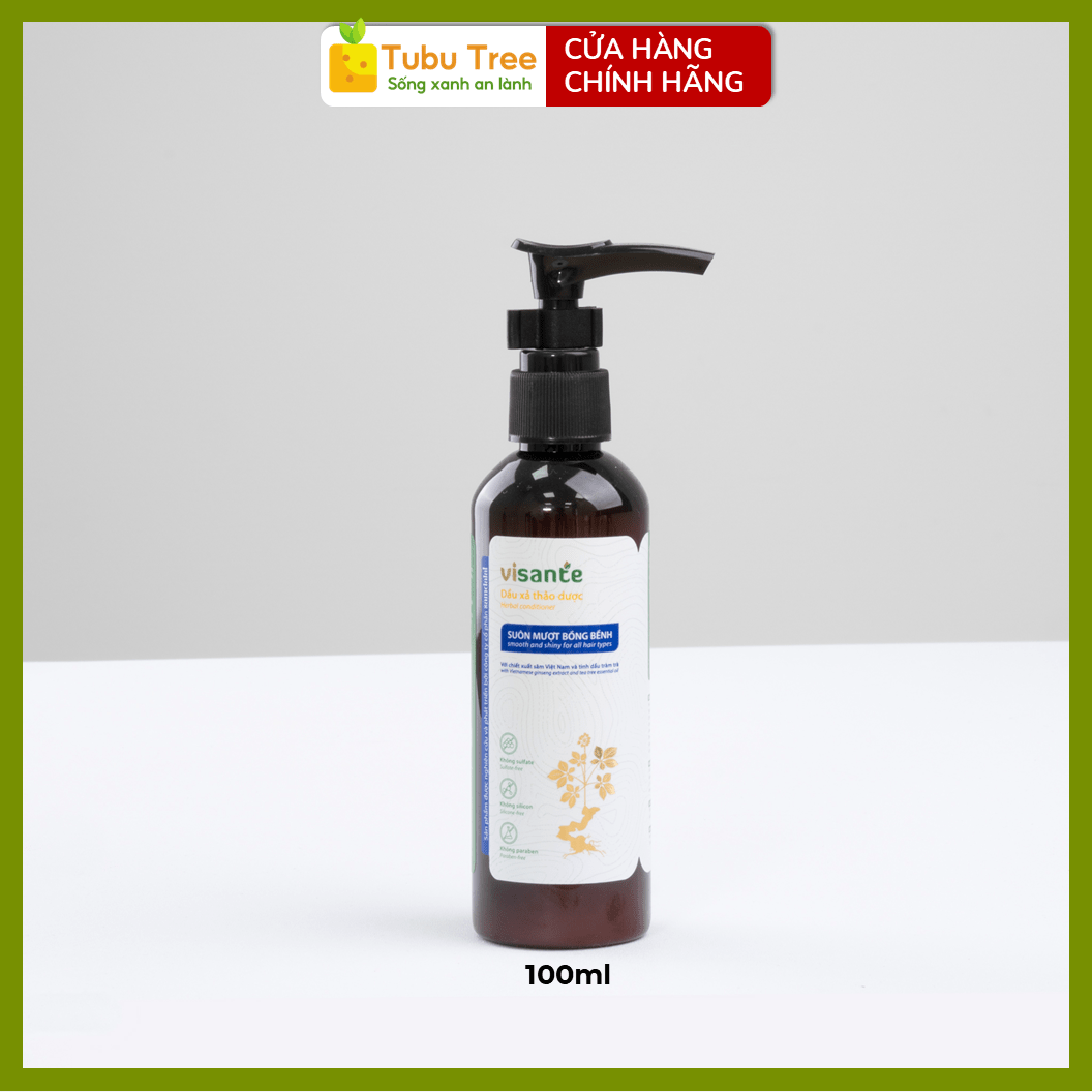 Dầu Xả Thảo Dược VISANTE Chiết Xuất Sâm Dưỡng Tóc Mềm Mượt 500ml — ảnh 3