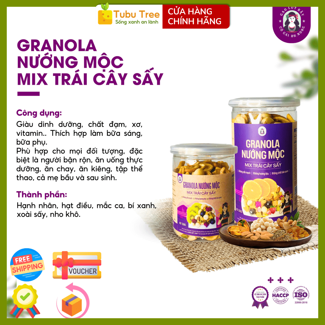 Granola mix trái cây sấy BH.NONG - Lon 450g — ảnh 2