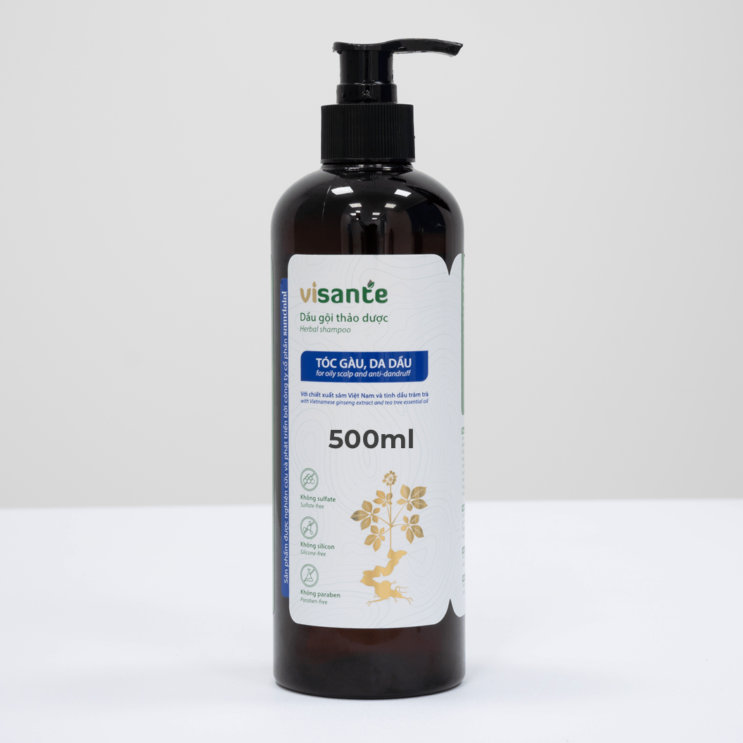 Dầu Gội Thảo Dược Sâm Visante Trị Gàu Giảm Bết Dầu 500ml – Cho Tóc Gàu Bết Dầu, Chiết Xuất Sâm — ảnh 3