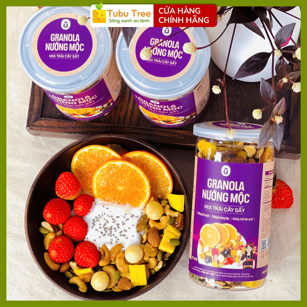 Granola mix trái cây sấy BH.NONG - Lon 450g — ảnh 4