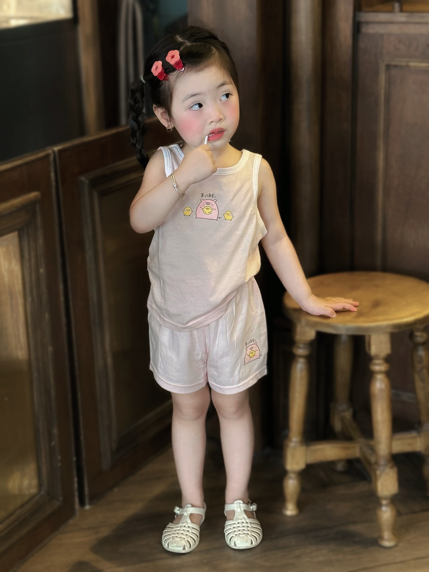 SB2306- bộ ba lỗ bé gái