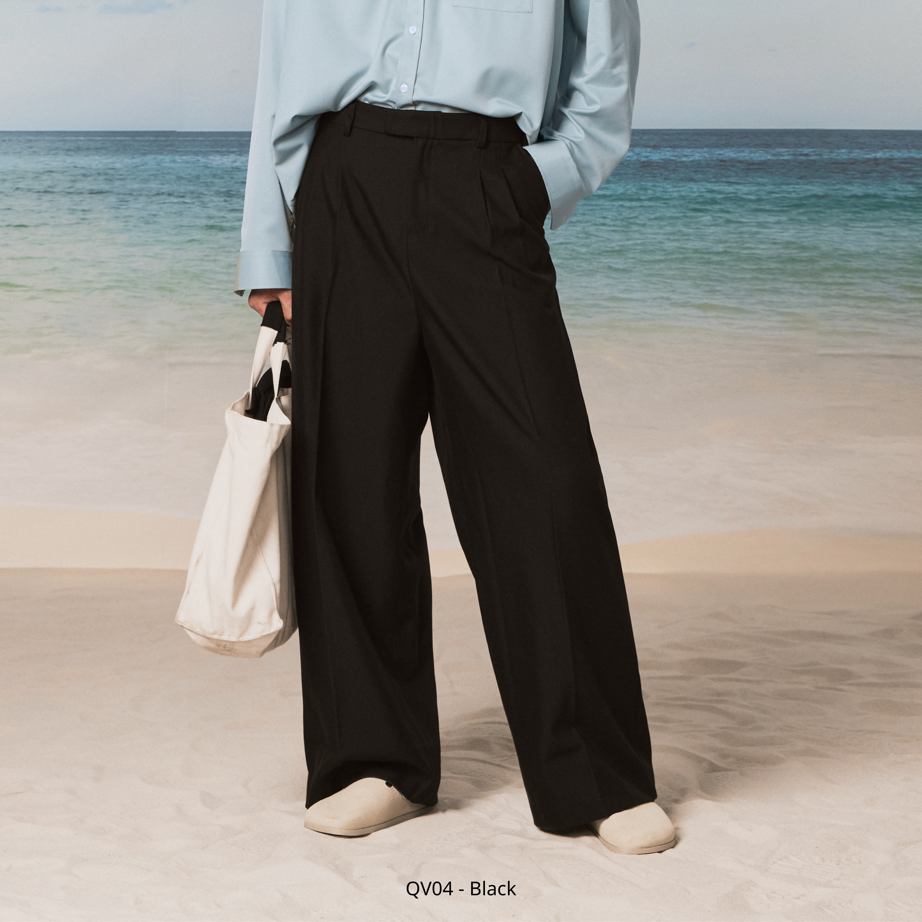 Quần vải Toni Wide-leg Trouser QV04