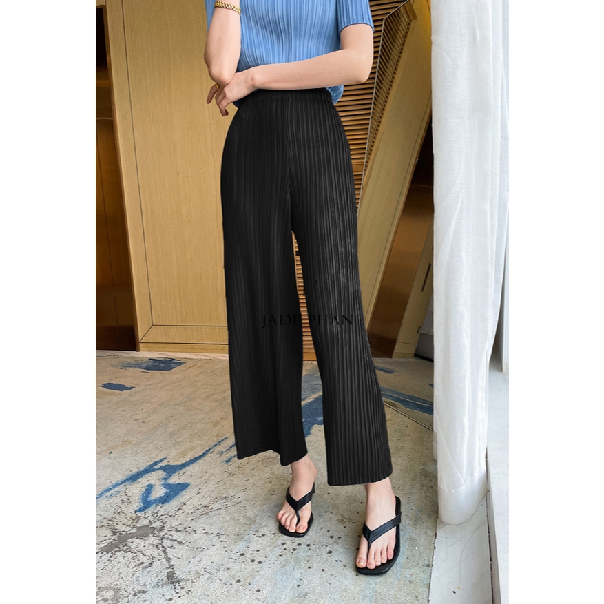 Quần Charlotte dập ly cao cấp JADEPHAN xếp ly lò xo