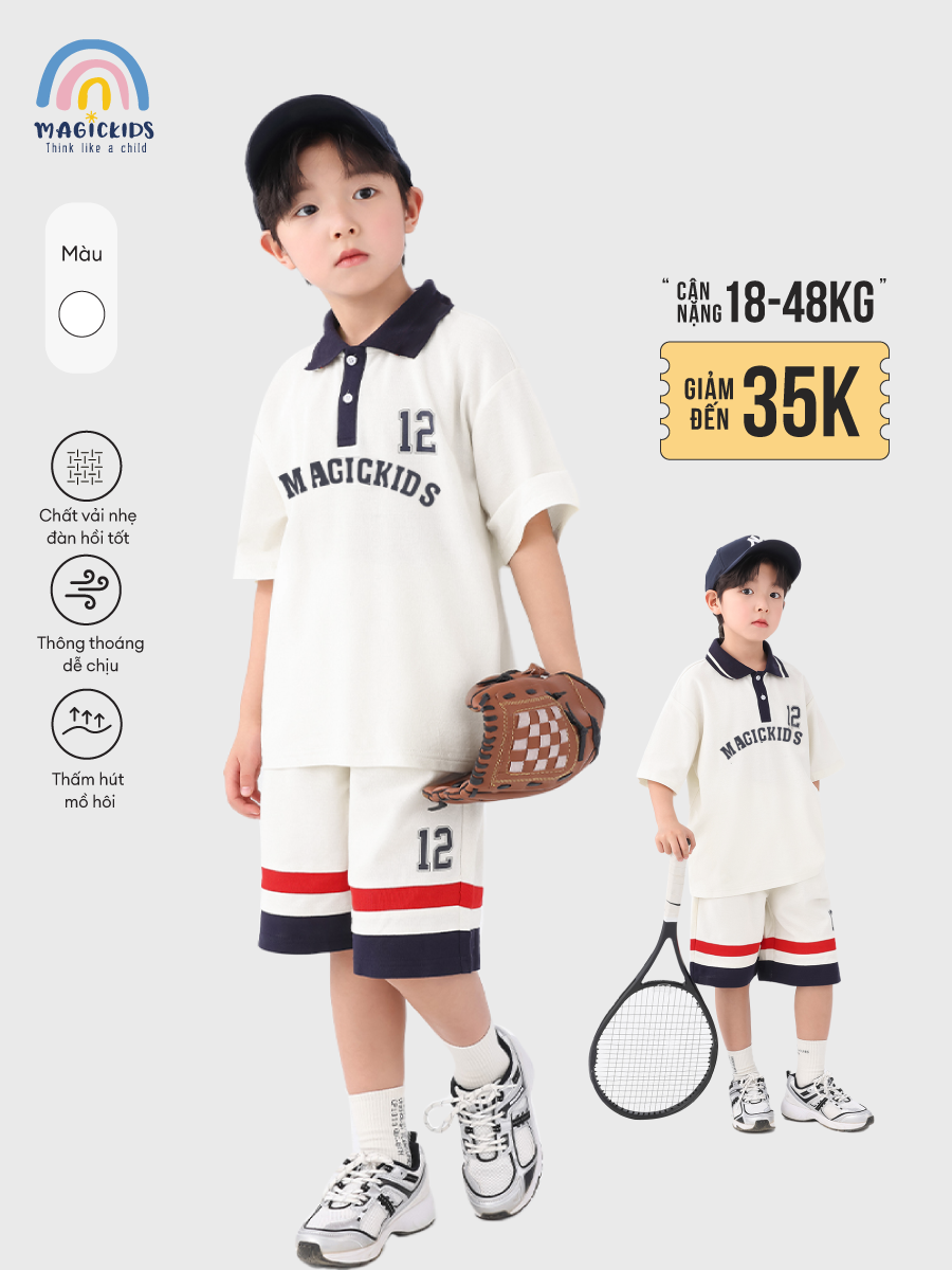 Bộ polo in số 12 BD24030