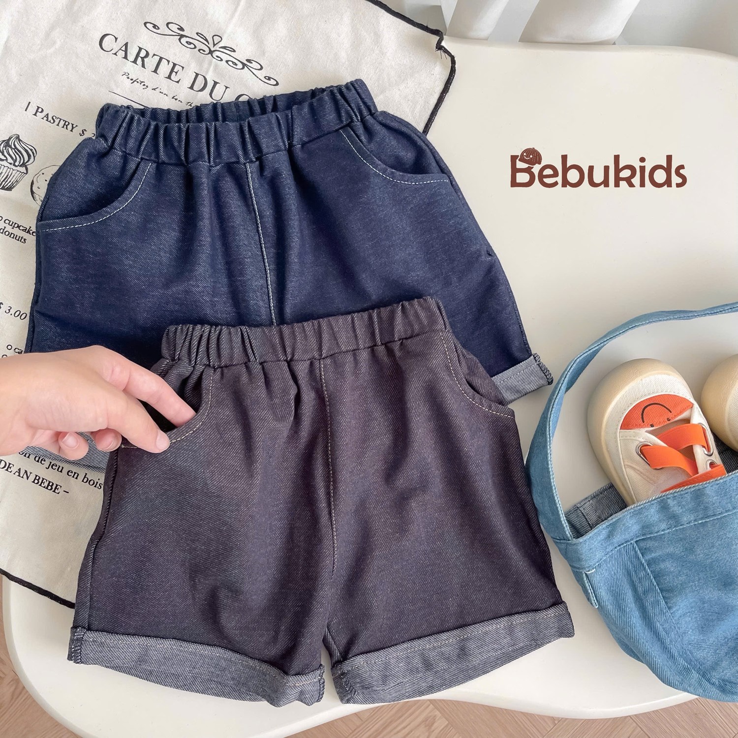 SB2346- bộ polo phối cổ, nẹp tay áo in mắt đính tai