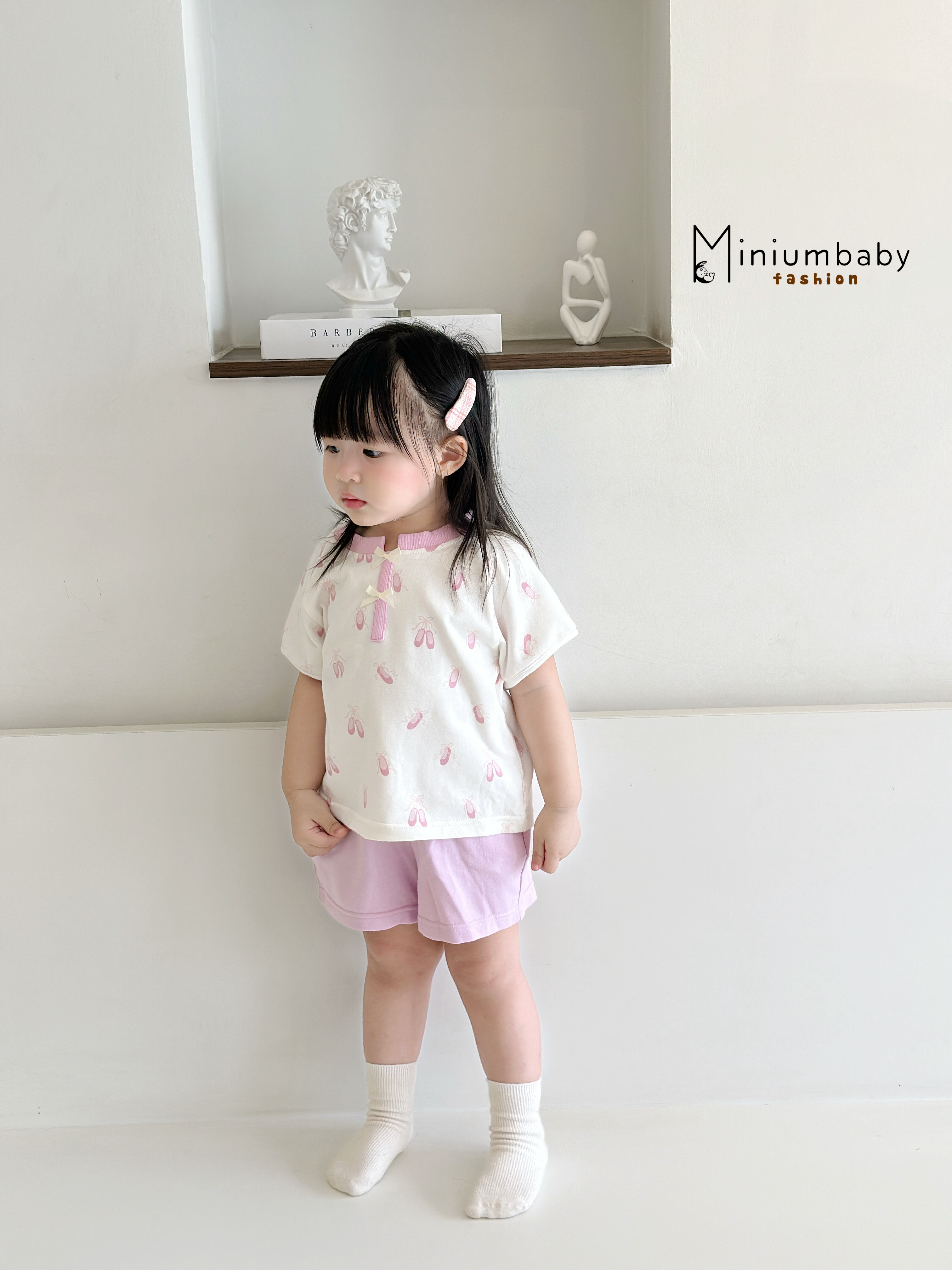SB2295-bộ cộc tay phối cổ nẹp đính nơ nẹp