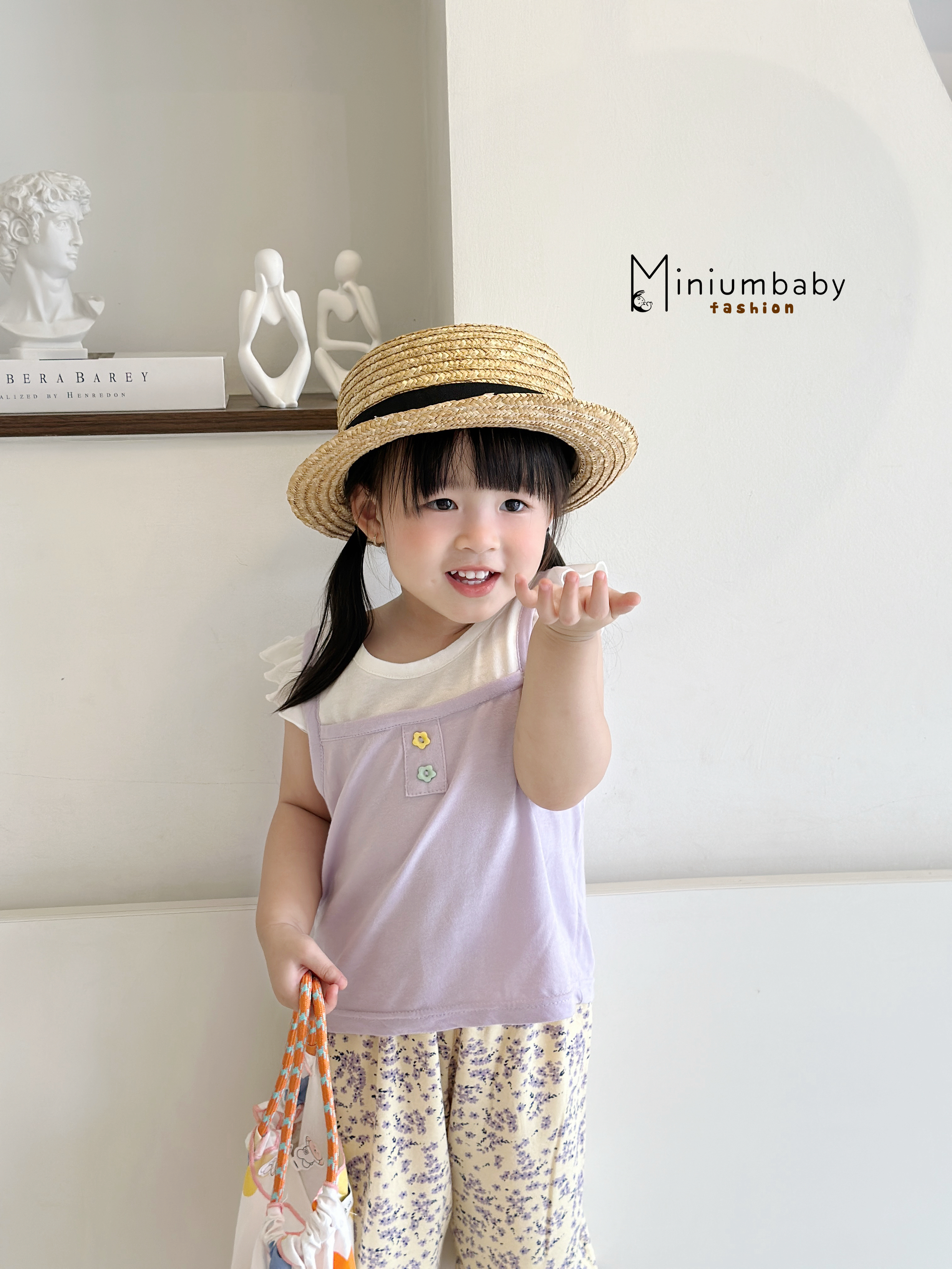 SB2360- bộ cánh tiên 2 dây phối cổ, tay thân trước đính cúc hoa