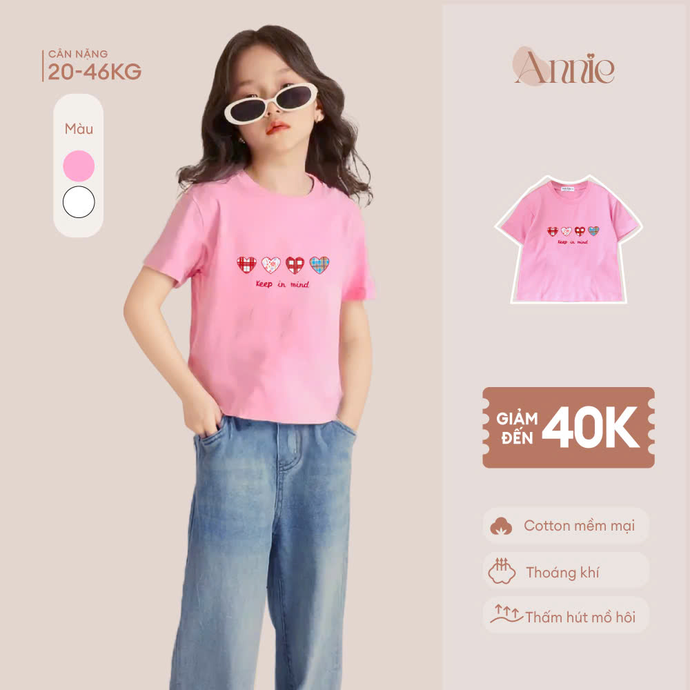 Áo cotton in 4 trái tim AO24029