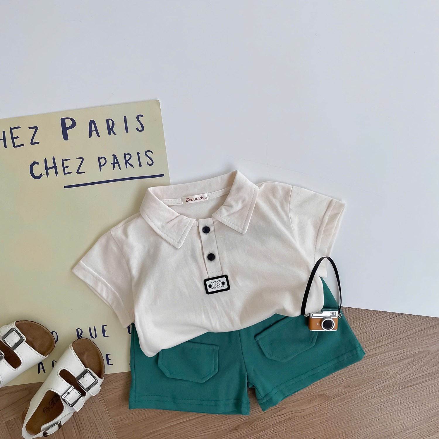 SB2386A- bọ polo mix màu be xanh