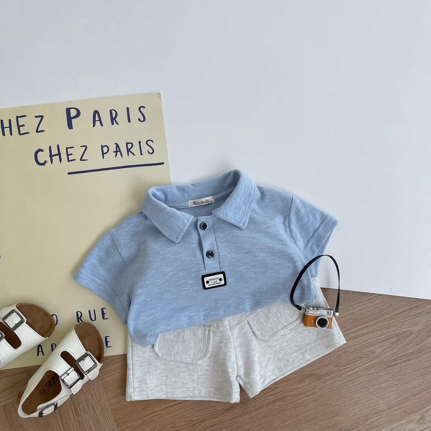 SB2386A- bọ polo mix màu xanh xam