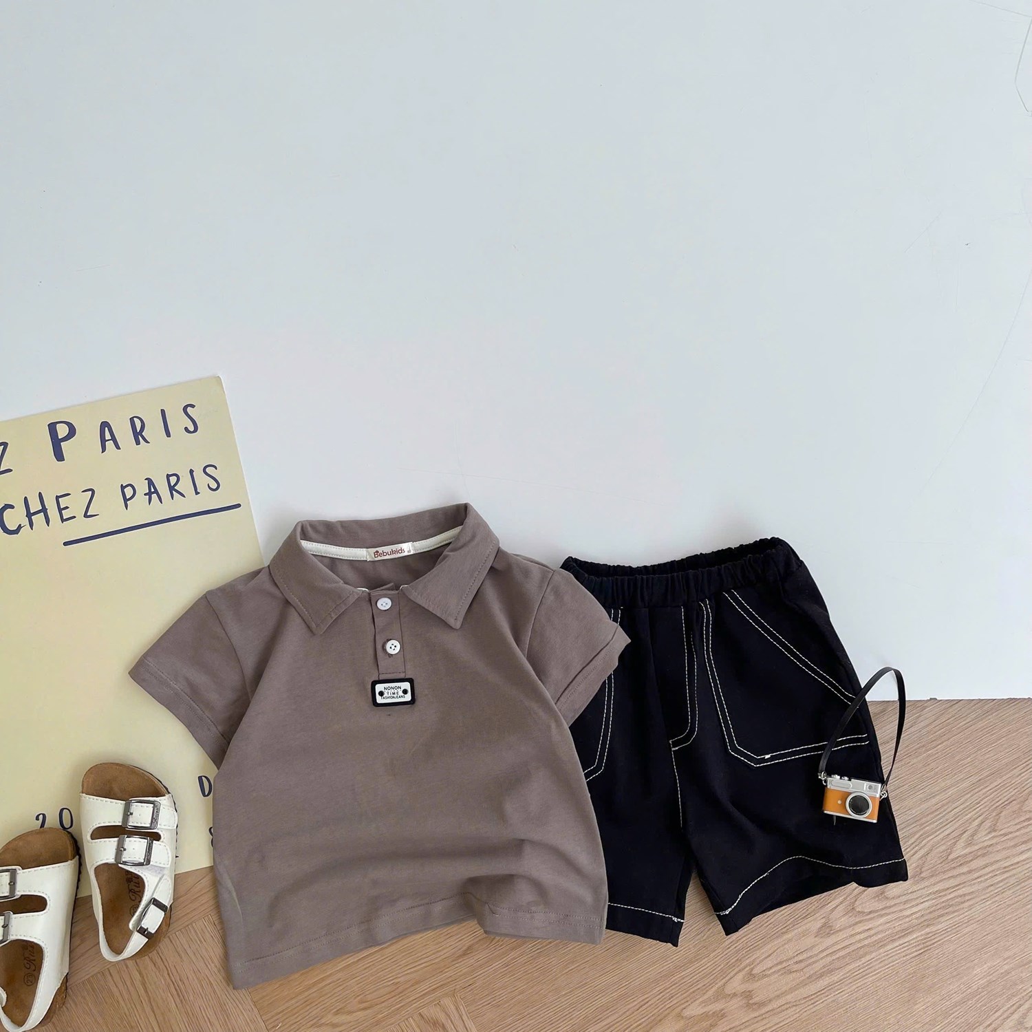 SB2386A- bọ polo mix màu tím đen