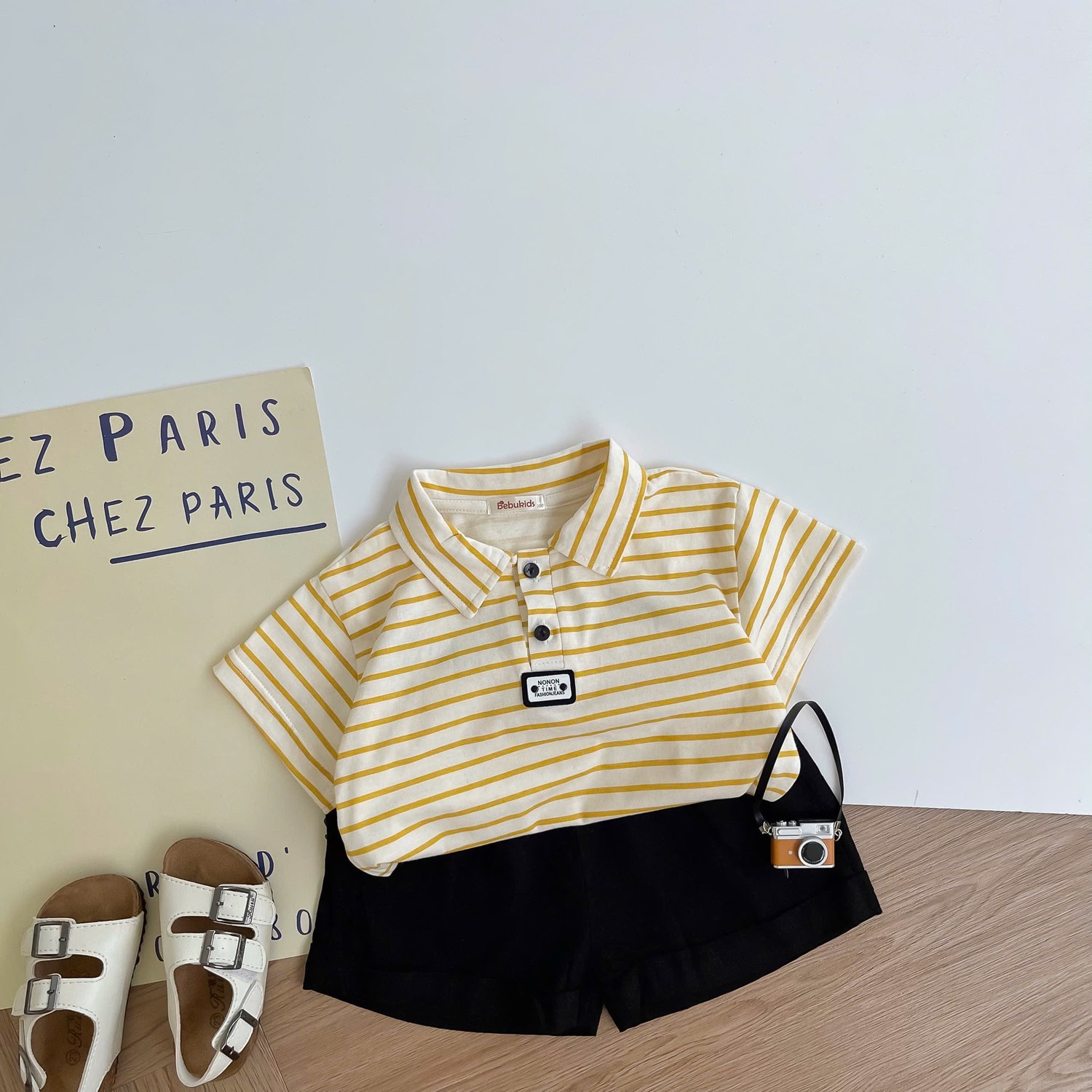 SB2386A- bọ polo mix màu kẻ đen