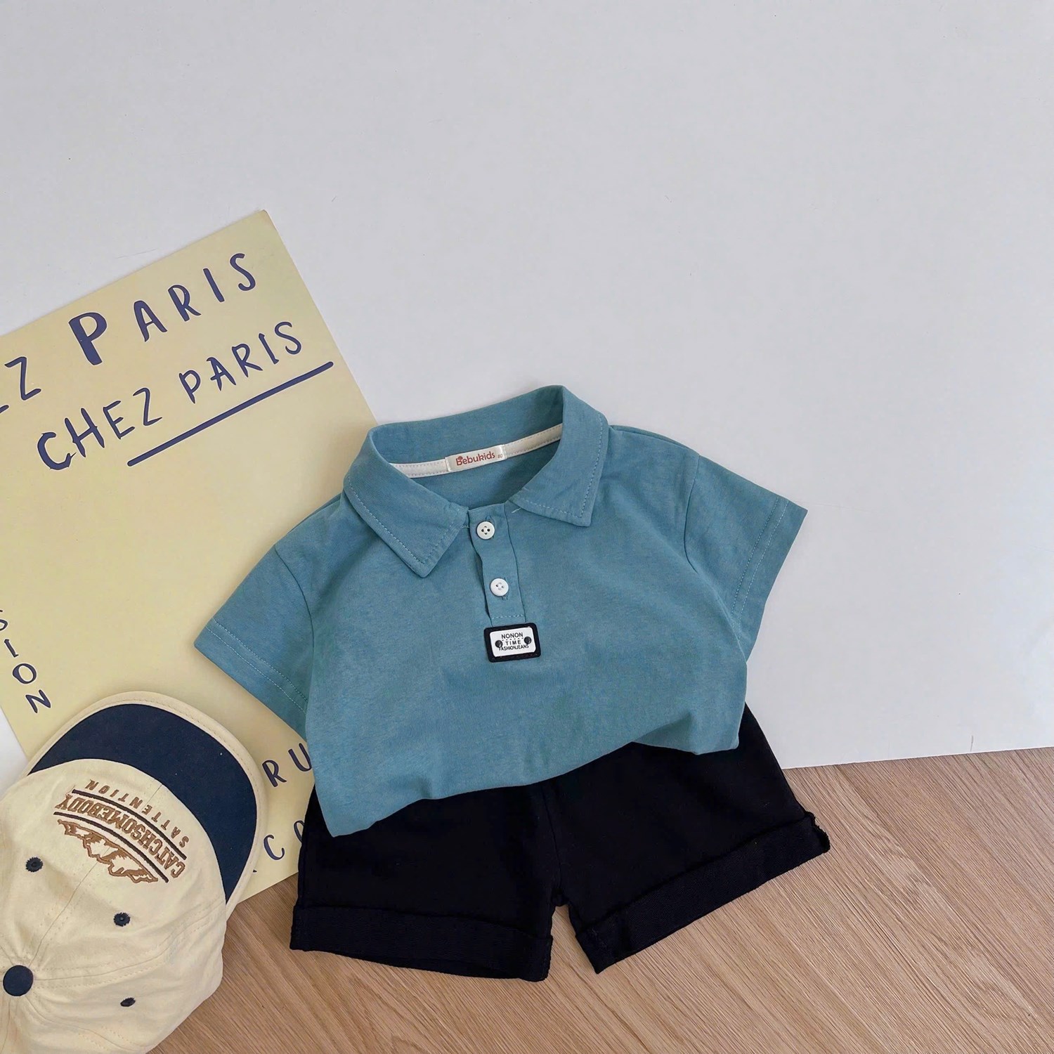 SB2386A- bọ polo mix màu xanh đen