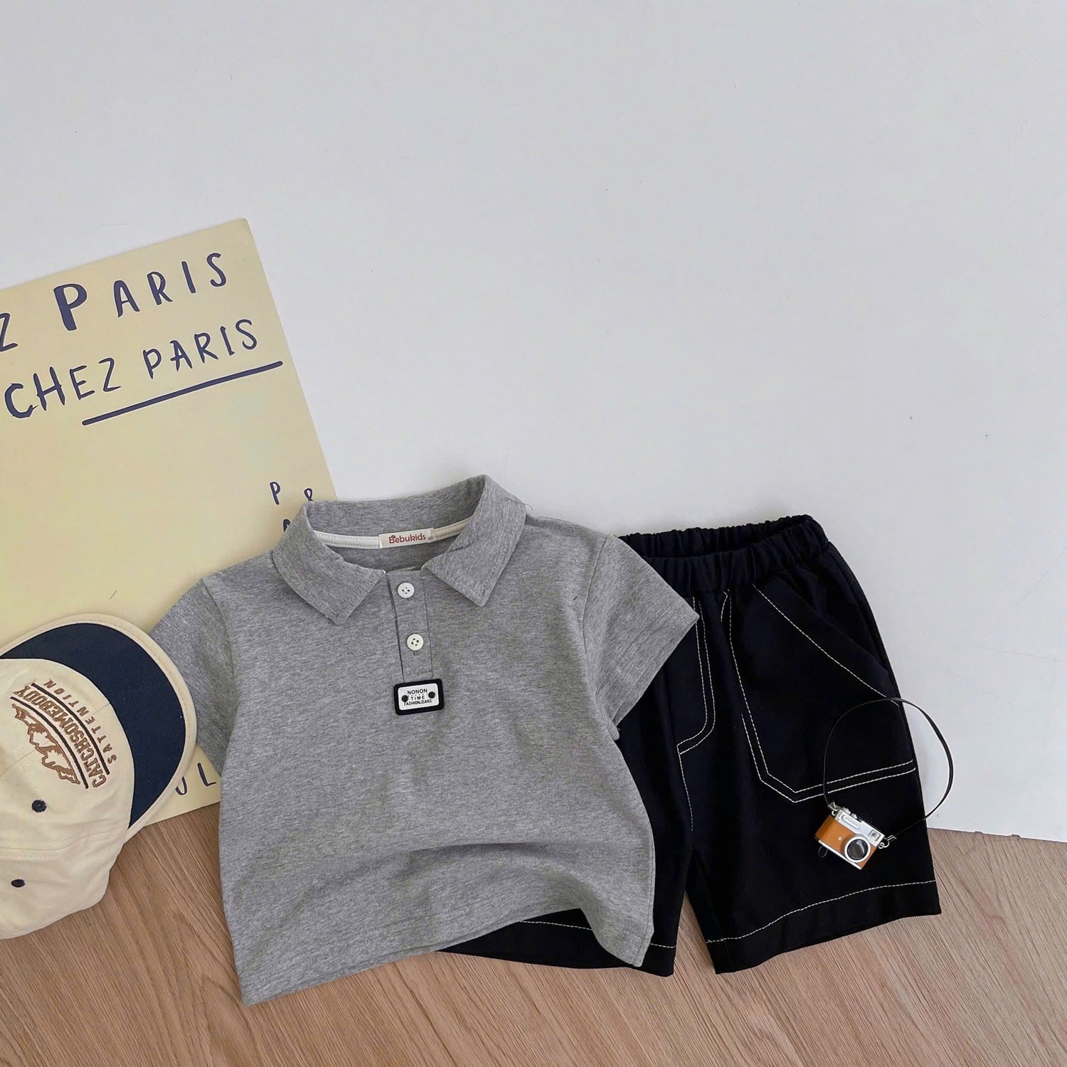 SB2386A- bọ polo mix màu ghi đen 1