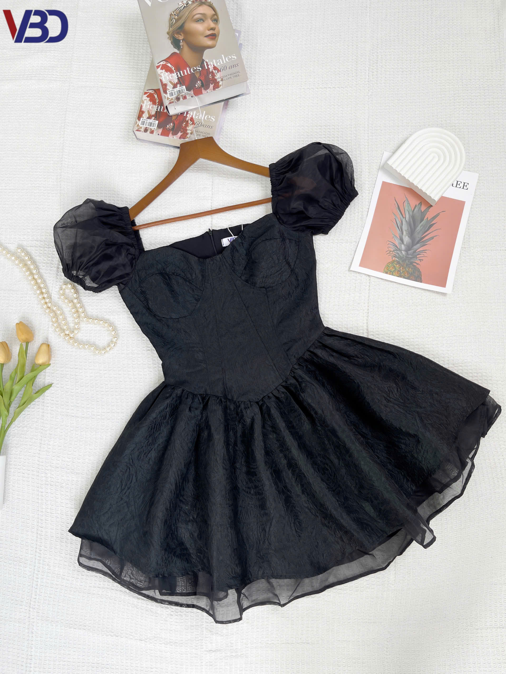 Đầm gấm tatpta phối tay phồng bigsize DA167 dành cho nàng béo mập từ 55-95kg