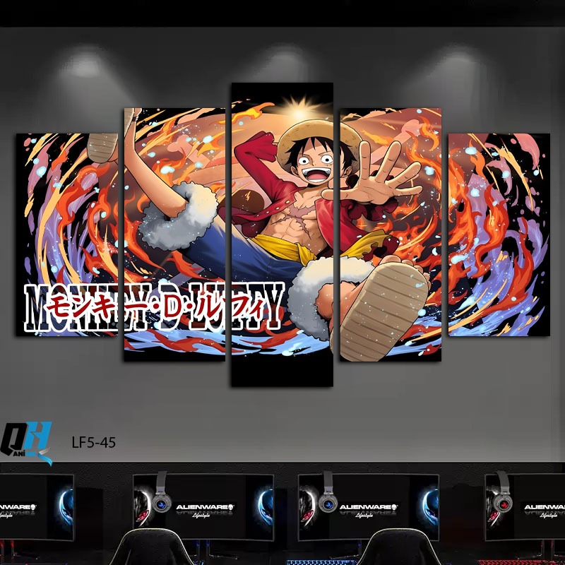 Bộ 5 Tấm Tranh Lufy Onepiece, Dán Tường Fomex 5mm, Decor Phòng Ngủ, Phòng Trẻ Em, Livestream, Phòng Game, QH Anime Decor