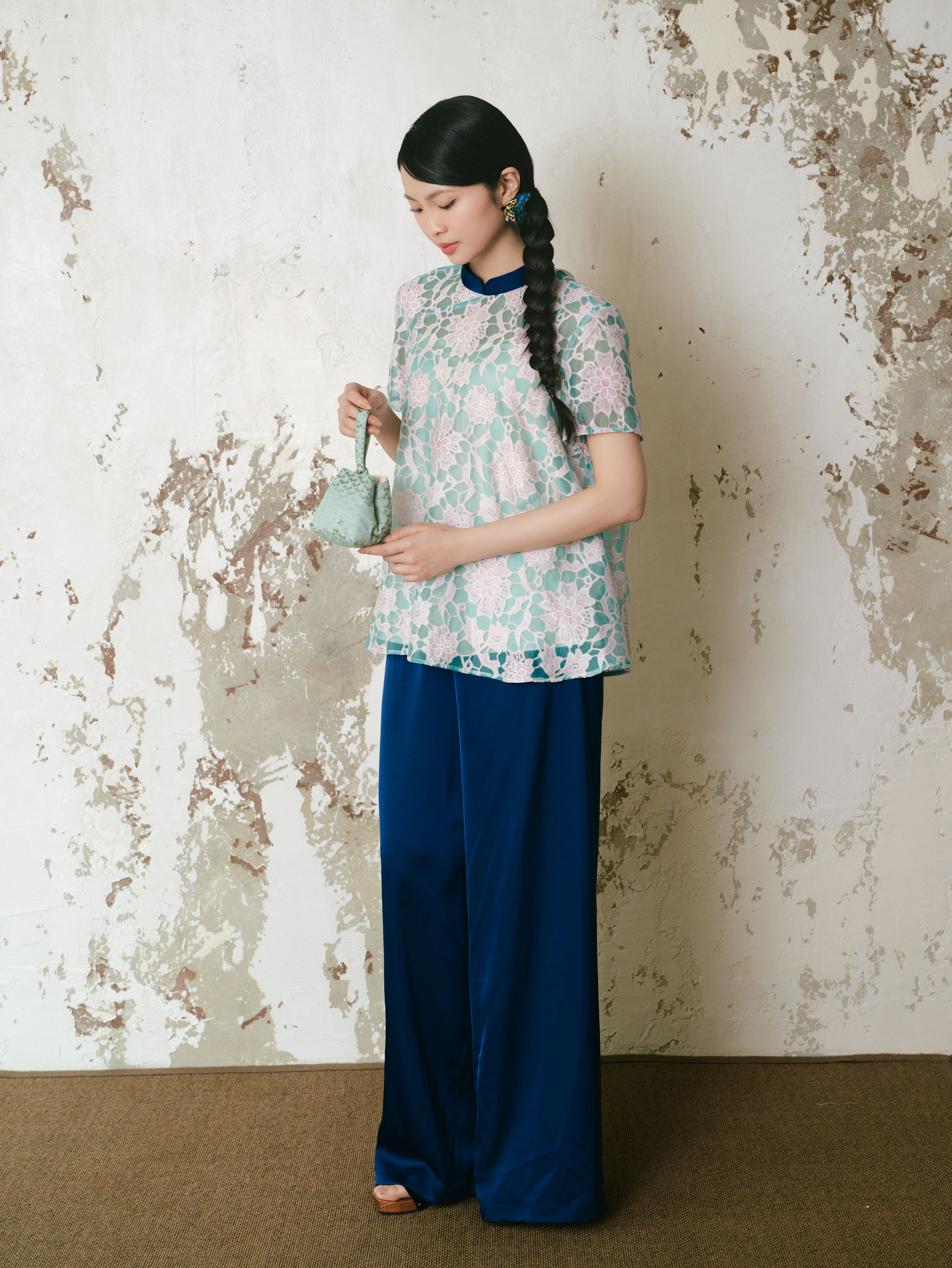 Áo lam khuê - xanh