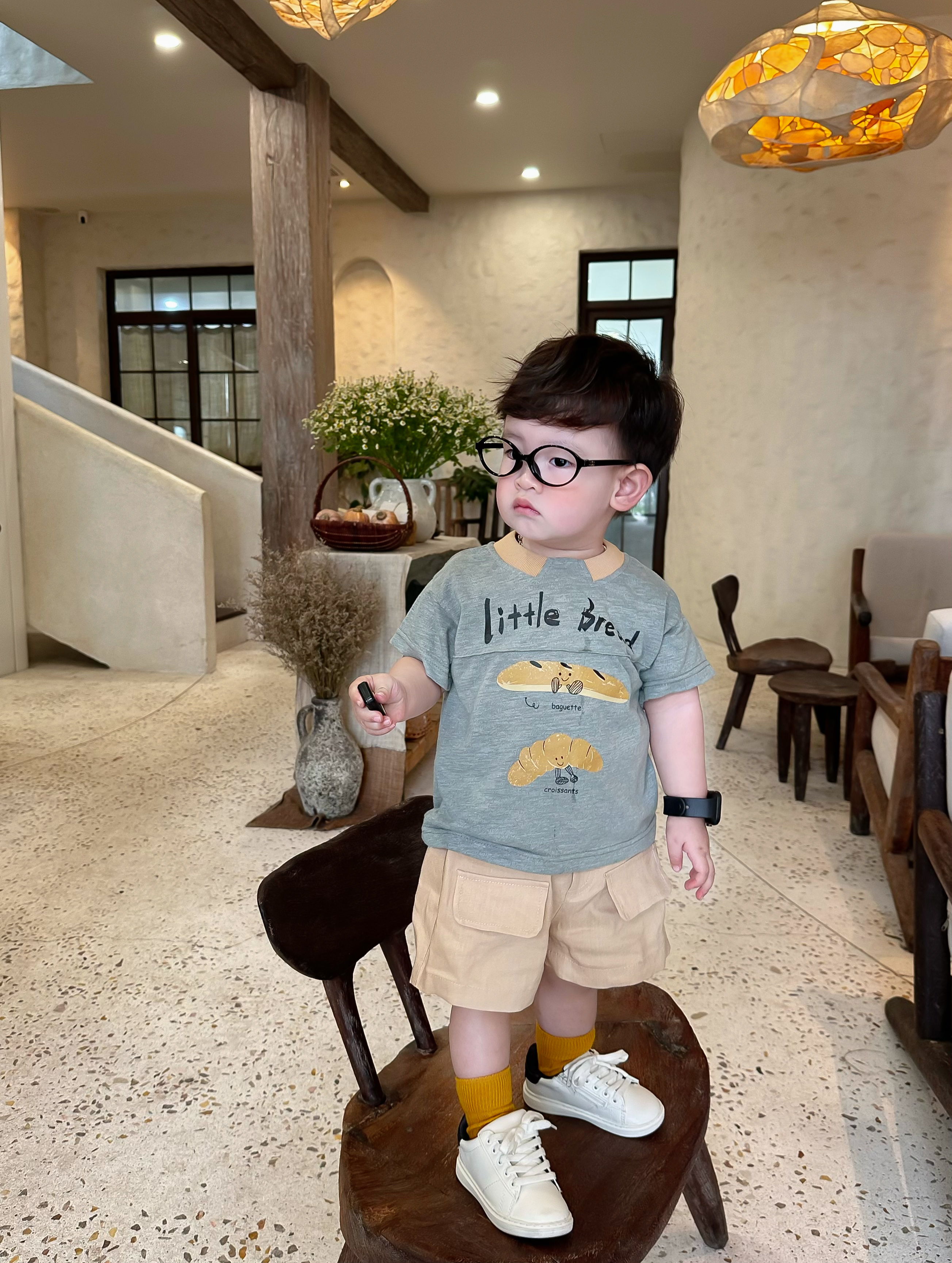 SB2238- bộ cộc tay in bánh mỳ, little bread