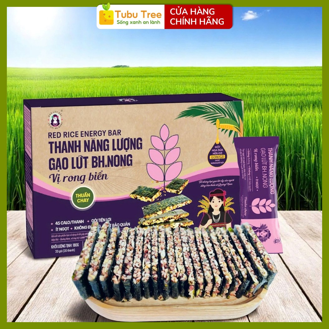 Thanh gạo lứt rong biển BH.NONG 180g