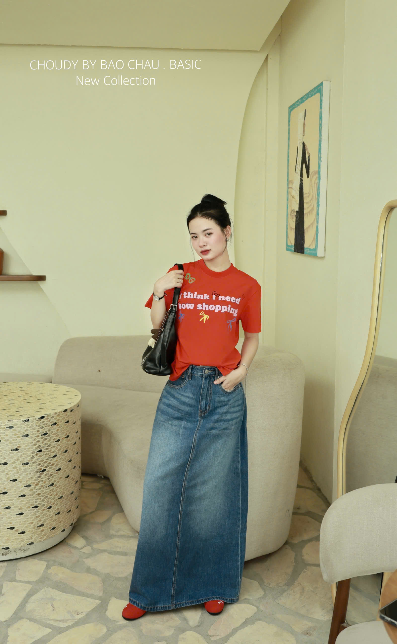 U494 CHÂN VÁY JEAN 2 MÀU