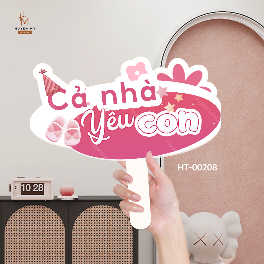 Hashtag Trang Trí Sinh Nhật Cho Bé, Có Sẵn Tay Cầm Chụp Hình Đẹp Mắt Lưu Giữ Khoảnh Khắc